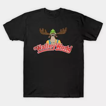 Мужчины Черная футболка с принтом Super Large TShirt Walley-world-vintage No-Cut Передача Бумаги Печати Хлопок футболка XL чёрный