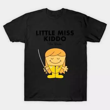 Мужчины Черная футболка с принтом Super Large TShirt Little-Miss-Kiddo No-Cut Передача Бумаги Печати Хлопок футболка S чёрный