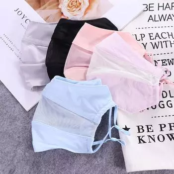 Мужчины Для Женщин Защита От Солнца УФ Солнцезащитный Крем Вуаль Ледяной Шелковый Шарф Для Лица Шарфы Для Лица Анти-УФ Покрытие Для Лица розовый