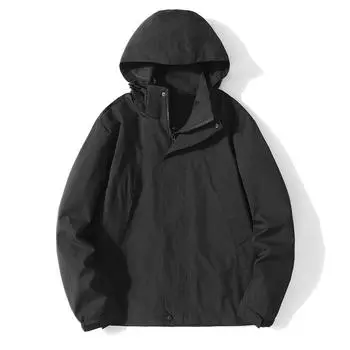 Мужчины и женщины с одинаковым весенним и осенним тонким парным пальто, альпинистская одежда, ветрозащитная водонепроницаемая куртка большого размера XS чёрный