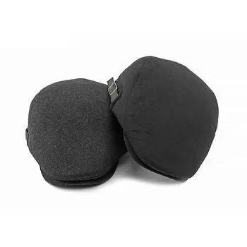 Мужчины среднего возраста, осенне-зимняя теплая кепка, берет, шерстяная кепка вперед, кепка водителя, шляпа плюща, кепки газетчика для мужчин чёрный