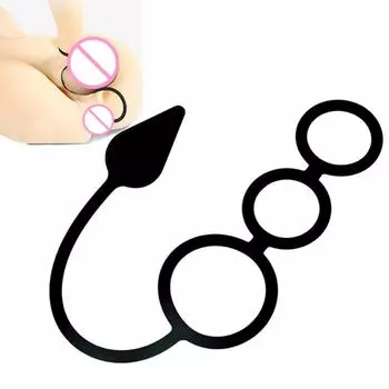 Мужчины Три Кольца Замок Анальная Пробка Время Задержка Массажер Простаты Игрушки Секс