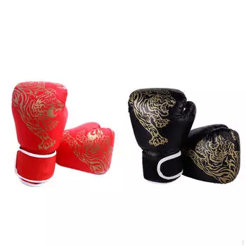 Мужчины женщины боксерские перчатки спарринг искусственная кожа Муай Тай тренировки бой штамповка