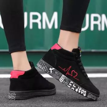 Мужчины Женщины Кроссовки Открытый Повседневная обувь для ходьбы Пара Кроссовки для бега 35 чёрный