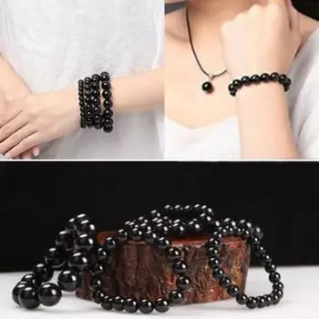 Мужчины Женщины Натуральный Вебстерит Бусины Массажный Браслет Здравоохранение Браслет Ювелирные Изделия 0.8cm