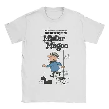 Мужчины Женщины Печать Г-н. Футболка Magoo Funny T Shirt Tee Хлопковые футболки Одежда S серый