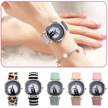 Мужчины Женщины Прекрасный Кот Кварцевые Аналоговые Номера Вечеринка Дата Пара Наручные Часы