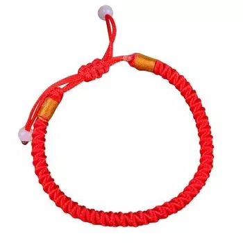 Мужчины Женщины Простой Регулируемый унисекс Браслет Удачи Ручной Плетеный Счастливый Красный Веревочный Шнур Браслет красный