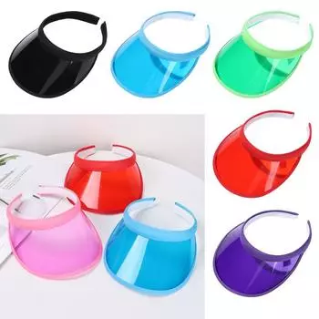 Мужчины Женщины ПВХ Легкий УФ-защитный солнцезащитный козырек Пляжная кепка Спортивная шляпа