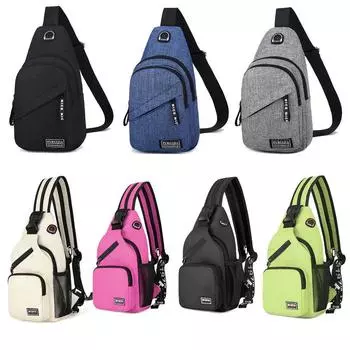 Мужчины Женщины Слинг Сумка Грудь Поясные Пакеты Крест Тела Путешествия Спортивный Рюкзак Через Плечо Normal чёрный