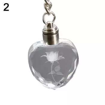 Мужчины Женщины светодиодный свет цветок цветочный сердце брелок подарок брелок