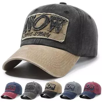 Мужчины Женщины Винтаж Бейсболка Джинсовая Кепка Весна Лето Шляпа от Солнца чёрный/хаки