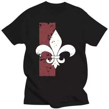 Мужчины ЖенщиныУнисекс футболка с коротким рукавом Fleur De Lis Футболка унисекс футболки Футболка WoUnisex