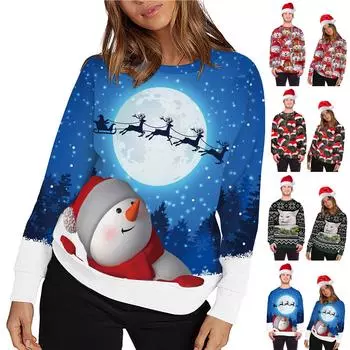 Мужская 3D-печать унисекс, креативные повседневные длинные рубашки с круглым вырезом, верхняя блузка L чёрный