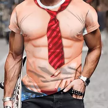 Мужская 3D забавная 3D цифровая футболка S