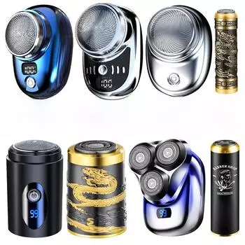 Мужская аккумуляторная портативная электробритва - конструкция с тремя лезвиями Super Clean