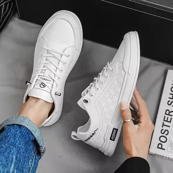 Мужская элегантная спортивная обувь в стиле ретро, повседневный дизайн, легкие кроссовки, увеличивающие рост 39 белый