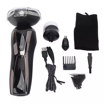 Мужская электрическая бритва 4 в 1 многофункциональная аккумуляторная машинка для стрижки волос триммер для носа набор для ухода