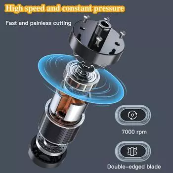 Мужская электрическая машинка для стрижки волос в носу 7000 об/мин профессиональный безболезненный триммер для носа с двойными лезвиями USB зарядка можно мыть для ухода за лицом синий
