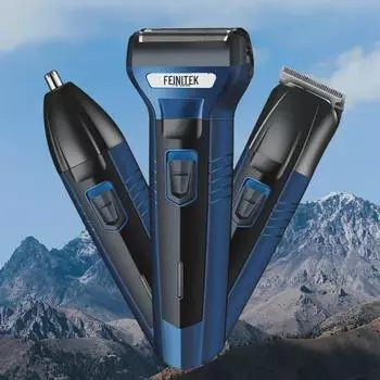 Мужская электробритва FINITE 9088: Бритва 3-в-1 с двумя лезвиями для прямых трансляций.