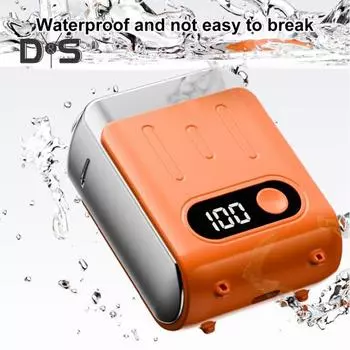 Мужская электробритва IPX7 Водонепроницаемая мини-бритва карманного размера с зарядкой от USB, беспроводная роторная бритва с высокоскоростным мотором и светодиодным дисплеем, портативная бритва синий