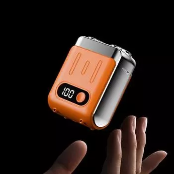 Мужская электробритва IPX7 Водонепроницаемая мини-бритва карманного размера с зарядкой от USB, беспроводная роторная бритва с высокоскоростным мотором и светодиодным дисплеем, портативная бритва синий