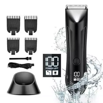 Мужская электробритва Pofessional, машинка для стрижки волос, беспроводной триммер для волос, бритва, парикмахерский резак, USB, беспроводные водонепроницаемые машинки для стрижки, безопасные чёрный