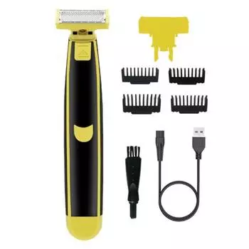 Мужская электробритва с 4 направляющими гребнями, водонепроницаемая перезаряжаемая мини-бритва для путешествий, портативная для волос