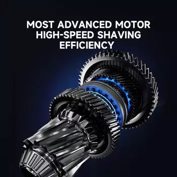 Мужская электробритва с 4 сменными насадками, многофункциональная, водонепроницаемая, IPX7, 800 мАч, зарядка типа C 0 чёрный