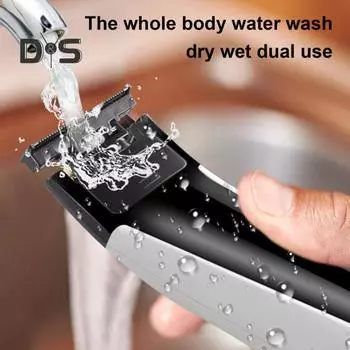 Мужская электробритва с лезвием из нержавеющей стали, водонепроницаемая, с возможностью зарядки через USB, портативная дорожная бритва, триммер для удаления волос на теле, инструмент для отца и бойфренда серый