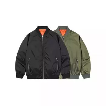 Мужская американская куртка-бомбер, повседневная мужская и женская бейсбольная форменная куртка, свободная, военная, зеленая, модная, универсальная, трендовая L