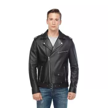 Мужская байкерская куртка из натуральной кожи Deriza