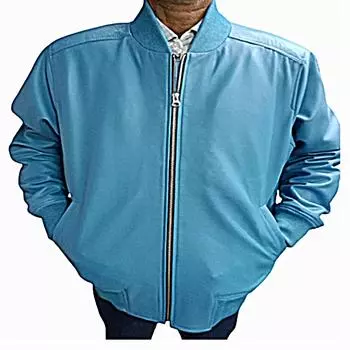 Мужская байкерская куртка, куртка-бомбер, куртка для верховой езды, мотоциклетная куртка, куртка в стиле ретро, мото-куртка, куртка Cafe Racer, подарок отцу, подарок для него XS небесно-голубой