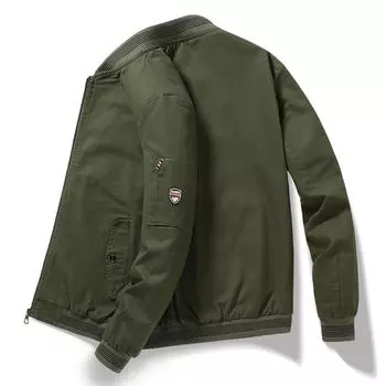 Мужская бархатная куртка, мужская повседневная куртка с бейсбольным воротником, весенне-осеннее пальто, мужская стираная куртка M