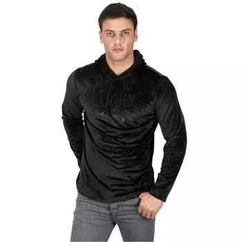 Мужская бархатная толстовка с капюшоном и принтом Lucky Text DeepSEA 23000414