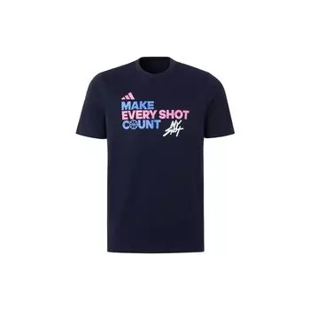 Мужская баскетбольная футболка Adidas My Shot Verbiage с графическим рисунком Legend-Ink-Blue IN9264 S