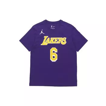 Мужская баскетбольная футболка Jordan Lakers LeBron James #6, фиолетовая CV9987-557 L