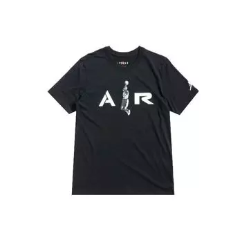 Мужская баскетбольная футболка с короткими рукавами Air Jordan Photo, черные мужские топы AT0553-010 XXXL