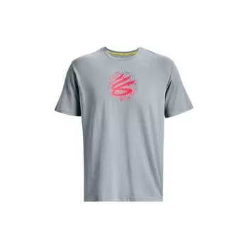 Мужская баскетбольная футболка с круглым вырезом и логотипом Under Armour Curry Series, синие топы 1378028-465 XXL