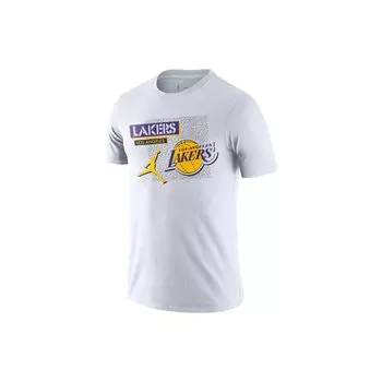 Мужская баскетбольная футболка с принтом Jordan Dri-Fit NBA Los Angeles Lakers, белая DA6629-100 L