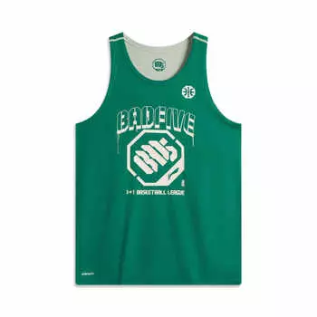 Мужская баскетбольная майка Li Ning Anti-Five Series Quick-Dry Breathable Letter Print, зеленая AAYU185-2 2XL