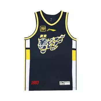 Мужская баскетбольная майка Li Ning CBA Series 24-25 сезона Guangdong Hongyuan Fan Edition с V-образным вырезом и цветным принтом AAYU515-1 S