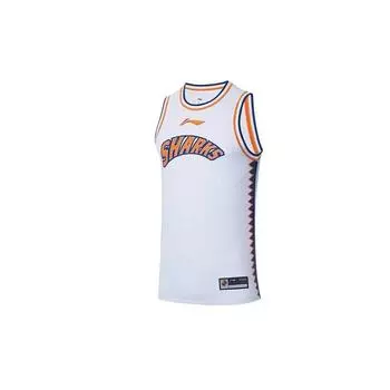Мужская баскетбольная майка с круглым вырезом и логотипом Li Ning, белая AAYS379-1 M