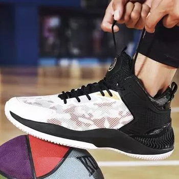 Мужская баскетбольная обувь, новая повседневная спортивная обувь, модная обувь для бега на шнуровке, спортивная обувь, повседневная мужская обувь 40 белый