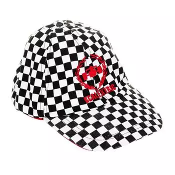 Мужская базовая кепка с вышивкой спереди ARH0019 TU чёрный/белый