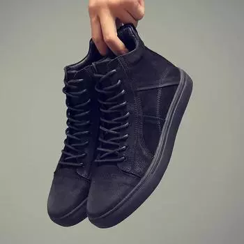 Мужская базовая обувь зимние плюшевые ботинки для снега кожаные ботильоны на плоской подошве мужские высокие кроссовки обувь мода мотокросс большой размер 37