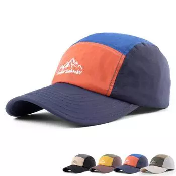 Мужская бейсбольная кепка, быстросохнущая, легкая, водонепроницаемая, в цвет, с вышивкой букв, спортивная солнцезащитная шляпа для женщин на открытом воздухе чёрный