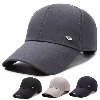 Мужская бейсбольная кепка с длинными полями, солнцезащитная шляпа от солнца, весна-лето, уличная солнцезащитная кепка для рыбалки, мужская козырек серый