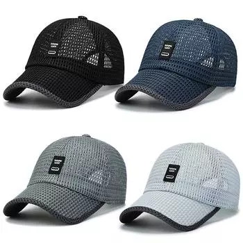 Мужская бейсбольная кепка с широкими полями, сетчатые шляпы для папы, кепки дальнобойщика, шляпа от солнца, дышащая модная солнцезащитная кепка