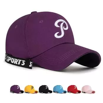 Мужская бейсбольная кепка с вышивкой на весну и лето, шляпа от солнца с длинной лентой, женская бейсболка, студенческая шляпа Snapback, солнцезащитный козырек, шляпа для рыбалки, кепка с козырьком чёрный